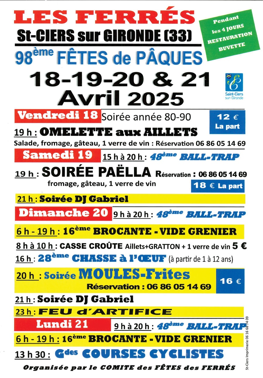 FETES DE PAQUES DES FERRES
