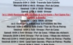 Planning Aviron mois de avril 2025