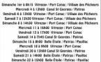 Planning aviron mois de juin