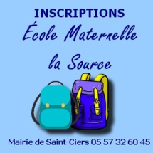INSCRIPTION ÉCOLE MATERNELLE LA SOURCE