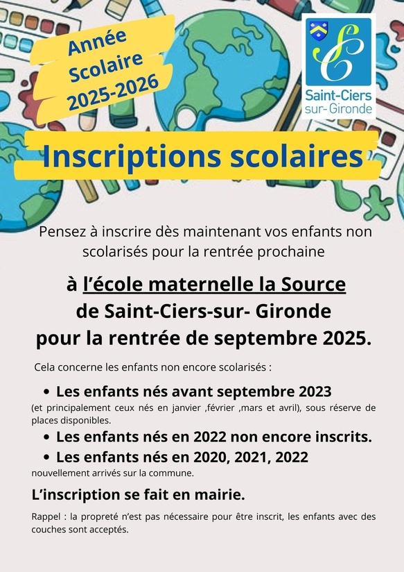 INSCRIPTION ÉCOLE MATERNELLE LA SOURCE
