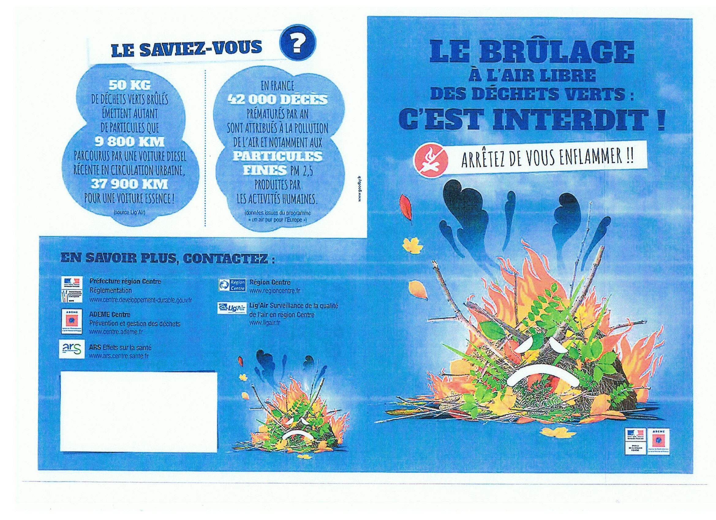 Interdiction incinération déchets verts. Interdiction incinération déchets verts.