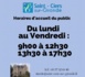 Horaires d'ouverture de la Mairie