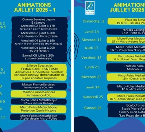 Animations Juillet 2025
