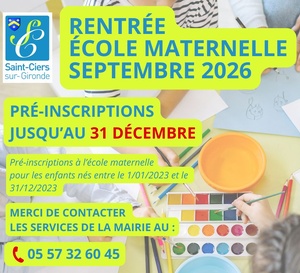 Pré-inscription Maternelle