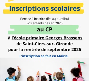 Inscription Ecole Elémentaire Georges Brassens