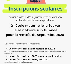 Inscription Ecole Maternelle La Source